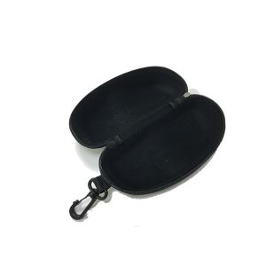 Pure Black Color EVA Glasses Case Waterproof PU Fabric 160*80*60MM