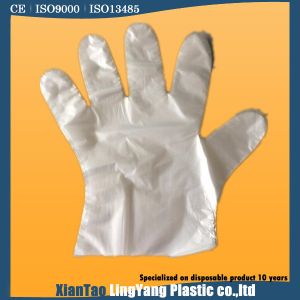 White Disposable PE Gloves , One Size Fit All Disposable Food Service Gloves