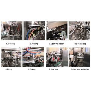 Cashew Nuts Packing Flat Pouch Rotary Packing Machine CE Certification