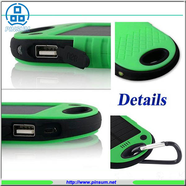 Li-polymer 5000mAh solar power bank