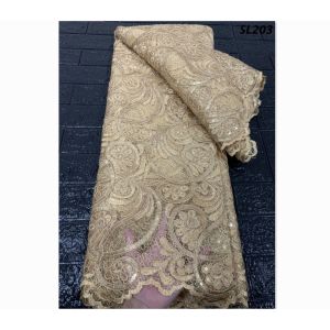 Wholesale price tulle mesh 3D embroidery flower fabric with beads and sequins