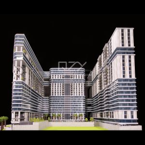 1:75 Scale Architectural Scale Model with Custom Electroplated Acrylic and