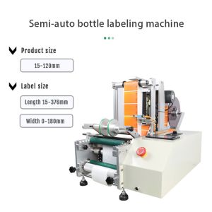 Chemical LABELING MACHINE Semi-Auto Tabletop Sticker Labeling for Small