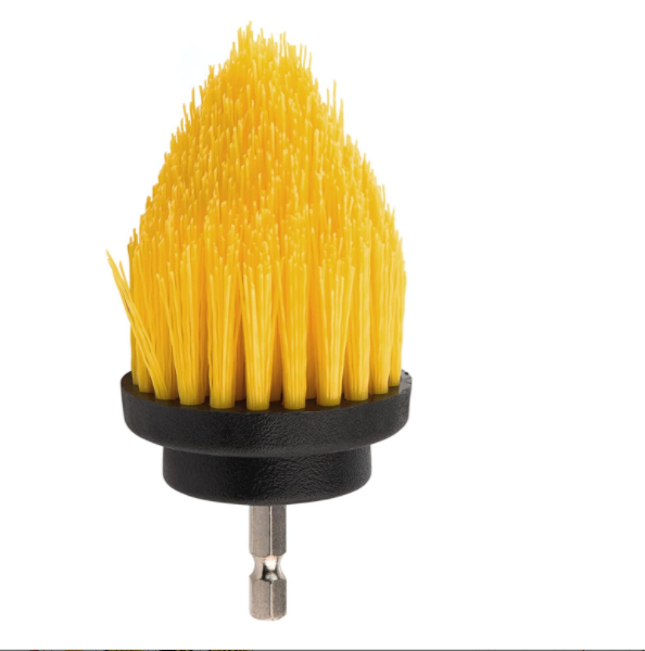 PP Bristle Drill Scrub Brush Attachment 4Pcs With Angled Corner Brush