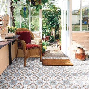 Blue 20x20cm Ceramic Rustic Tile for Kitchen & Bathroom Walls