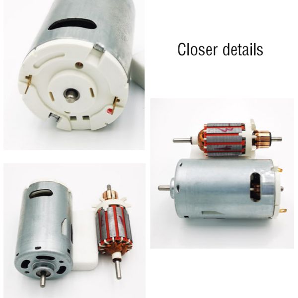 220V 230V Shredder 555 DC Motor High Speed High Voltage Brush DC Motor