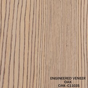 American Oak Engineered Wood Veneer Quarter Slice Cut 0.5mm Thinckness For Door