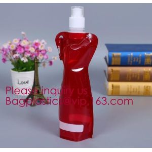 Environmental Cartoon Foldable Water Bottle Bag,BPA Free Plastic Custom Logo