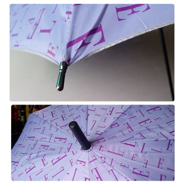 Auto Open Pongee Straight Windproof Golf Umbrellas