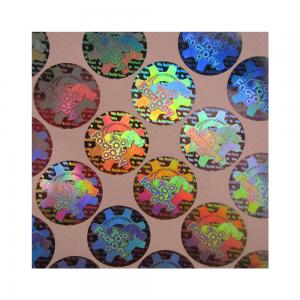 China Round Shape Security Hologram Stickers , Genuine Hologram Stickers on sale