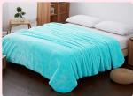 Washable Candy Color Flannel Bed Blanket , Jacquard Coral Fleece Blanket 220