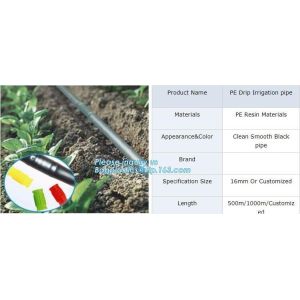 Non toxic odorless PE drip irrigation pipes for drip watering system,PE drip