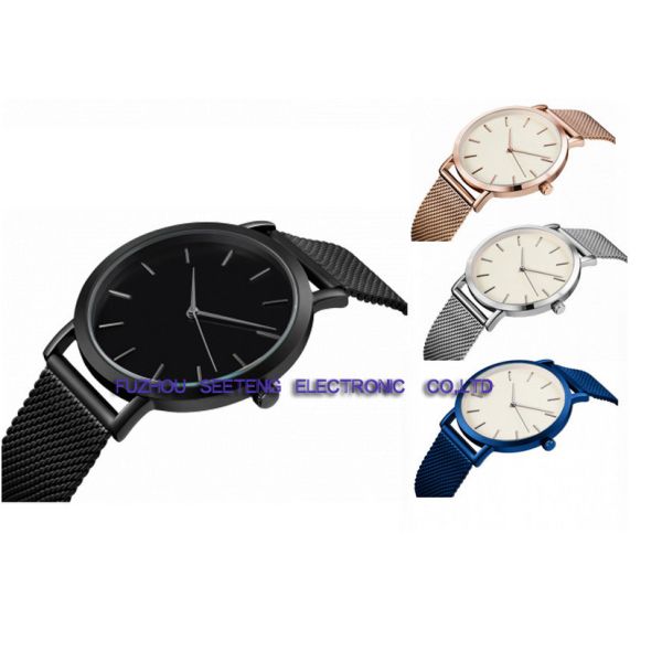 Brand high quality Men's analog watch with stainless steel case and alloy strap