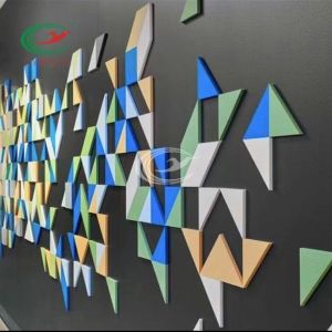 Interior Triangle Sound Dampening Panels , Multiscene Noise Cancelling Wall