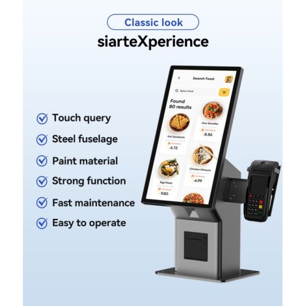 21.5 Inch Android Mcdonalds Kiosk Ordering Machine Self Ordering Kiosk With Kiosk Pos System