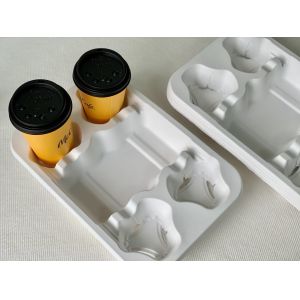 4 Cup Pulp Fiber Drink Carrier Biodegradable Compostable