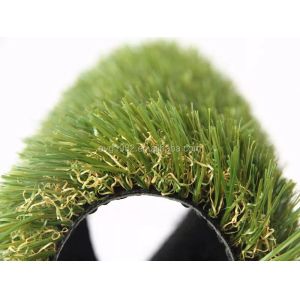 Soft Feeling Monofil PE and Curled PP Artificial Grass for Garden Landscaping