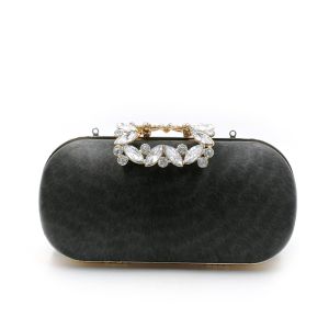 Glitter Stone Clasp Oval Shape Box Clutch Frame Purse Clutch Frame