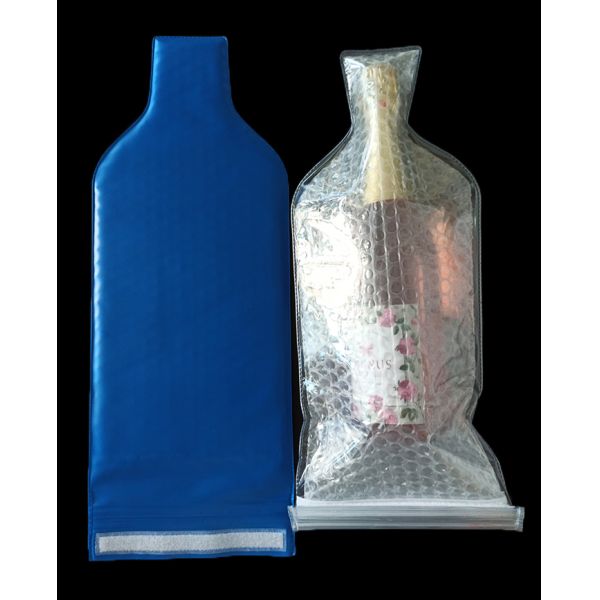 Bottle Protective Zip sealed liquor bubble bags bottle protector Travelling liquor bubble sleeves air wine bubble bags