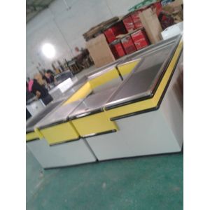 Multifunctional Motored Retail Conveyor Belt Checkout Counter Stainless Steel