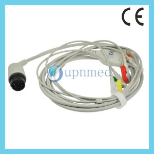 China Nihon Kohden 3 lead ECG cable with clip,8 pin on sale