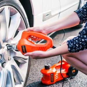 Wholesale 155mm Electric Jack &amp; Impact Wrench Kit Set, 12 Volt Car Jack Kit With Valve from china suppliers