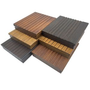 Projects Solid Wood Grain Fireproof Moso Bamboo Decking Boards