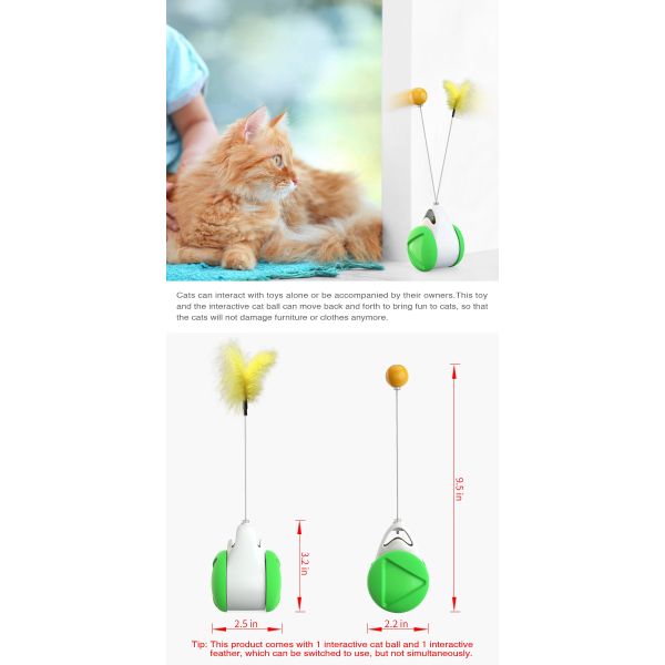 Plastic Pet Training Products Interactive Cat Chasing Toys Sustainable
