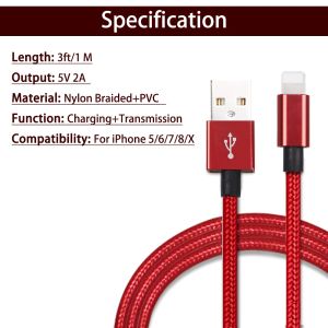 Mobile Apple 3ft Lightning Cable 1 Meter Replacement Aluminum Braided