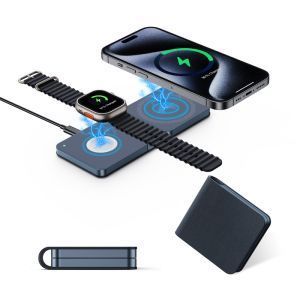3-in-1 Fast Charge Wireless Charging Pad Iphone Travel Charger with Automaticly