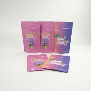 Customized Soft Touch Smell Proof 3.5g 7g Stand up Bags For Hemp Cannabis