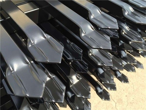 Steel Tubular Garrison Security Fencing Panels 2.1mtrs x 2.4mtrs Stain Powder