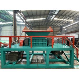 Multifunctional Twin Shaft Hob Shredder for Waste Clothes and Plastic at