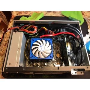 Black Silver 210mm Width SPCC HTPC Gaming Case