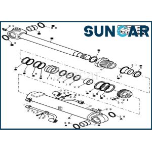 Wholesale 72282781 Bucket Seal Kit Case Cylinder Repair Kits For CX20B CX22B Mini Crawler Excavator from china suppliers