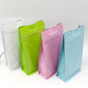 Wholesale Aluminum Foil Plastic Flat Bottom Side Gusset Coffee Pouch Bag with Valve from china suppliers