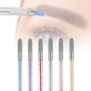 Crystal Microblading Tattoo Pen Double Headed Microblading Permanent Eyebrow