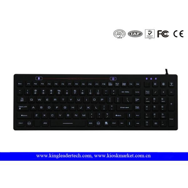 Quality Desktop IP68 Rubber Waterproof Keyboard with Function Keys and Backlight for sale