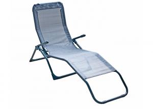China Steel Tube Foldable Sun Lounger , Outdoor Beach Lounge Chairs on sale