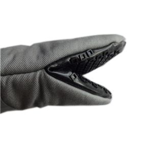 Fabric Oven Mitt with Food Silicone Grip, Grey