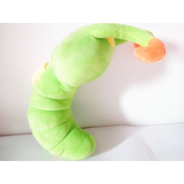 Plush Caterpillar Stuffed Toy Insect Green Toy Holiday Gift Present 35cm Hanging Toy Present PP Cotton INSIDE Present