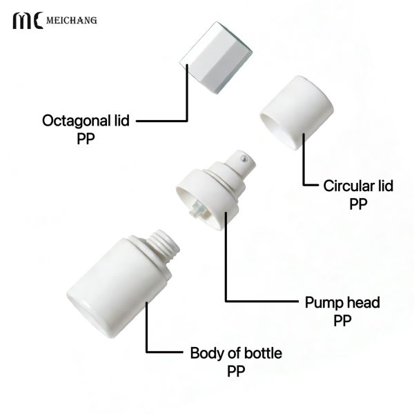 Eco-Friendly PP Material Airless Pump Bottle with Vacuum Fresh-Lock Tech and Customizable Logo for Skincare