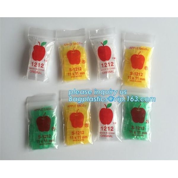 ZIP LOCK BAG with red line, colored small zip lock plastic bag, 2020 Apple Mini