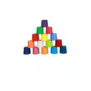 Dyed Recycled 100 Polyester Spun Yarn Ne20 On Cone For Fabric And Socks