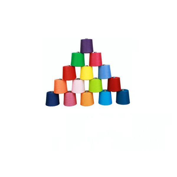 Dyed Recycled 100 Polyester Spun Yarn Ne20 On Cone For Fabric And Socks