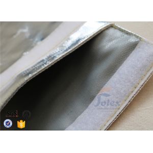 Silver + Grey Inside Fiberglass Fabric Fireproof Document Bag Portable