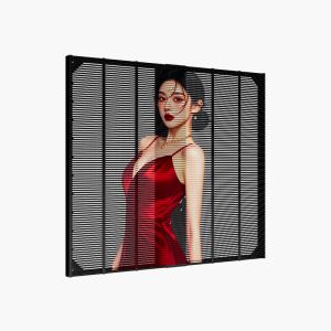 China P3.9-P7.8 Aluminum material  with suspension tape installation LED Video Wall LED Mesh Transparent Grille Led Display Screen for Advertising on sale