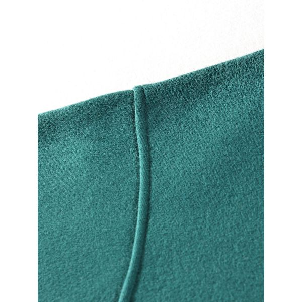 Custom Long Sleeve Solid Color Clothing Organic Embroidery Oversize Man Pullover Round Neck Blank Hoodie