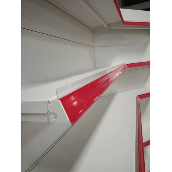 White Gondola Supermarket Shelf Rack 80-120kg Weight Capacity
