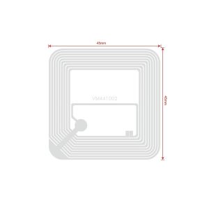 MF Ultralight Rfid Book Tags , Square Rfid Label Tag Matte Finish Surface